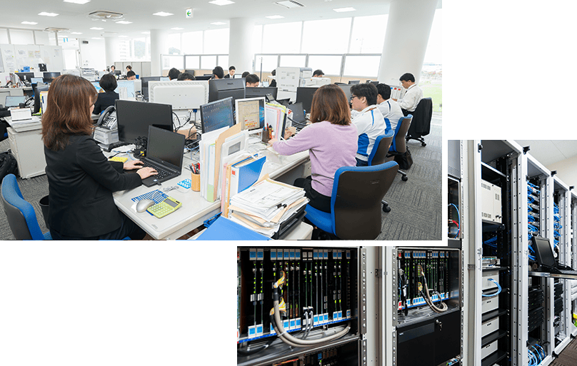 興洋電子オフィスの風景と配線